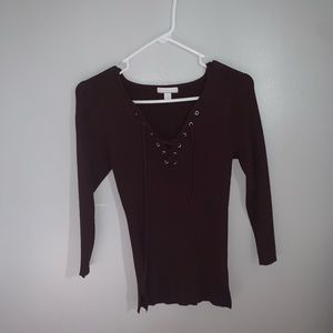 Burgundy fitted sweater